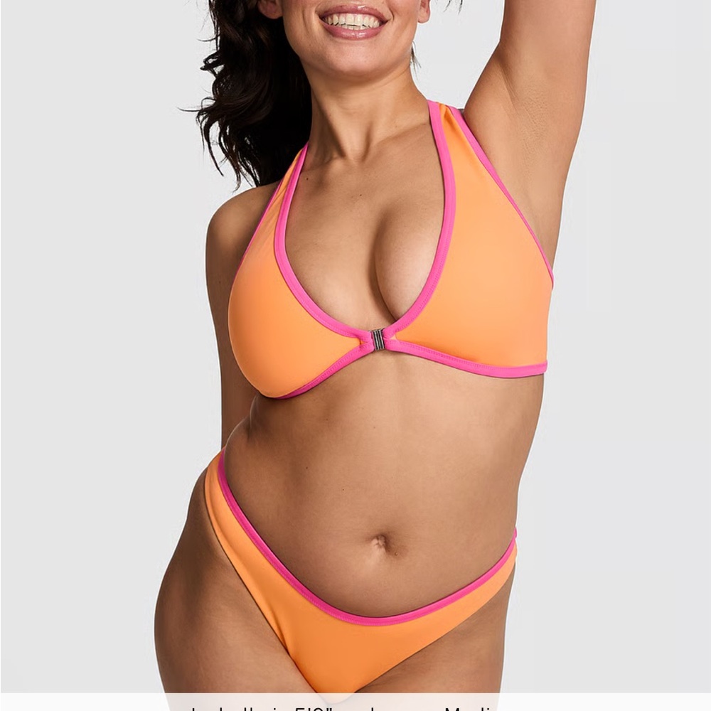 Victoria Secret “PINK” SWIM PLUNGE RACERBACK TOP & BIKINI BOTTOM SET